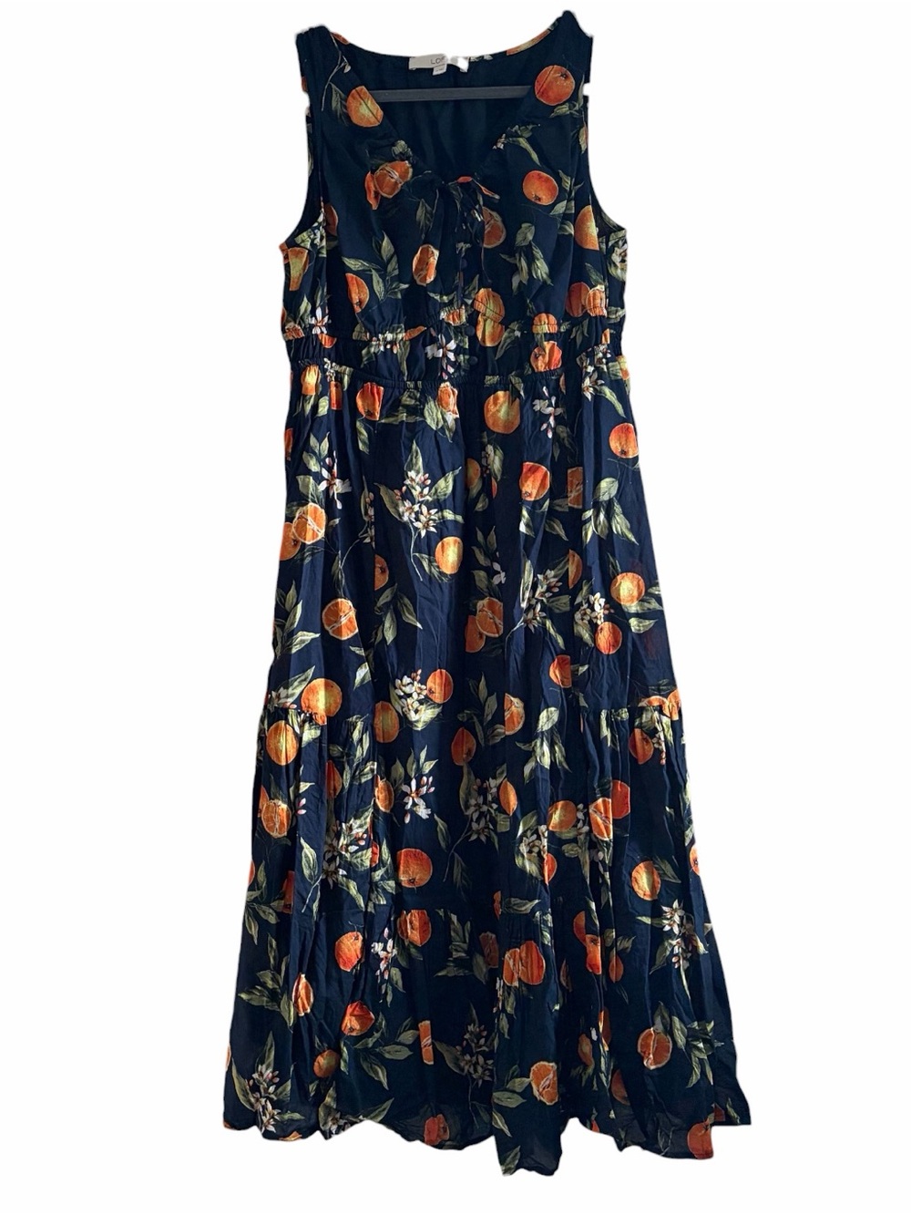 LOFT Orange Harvest Tank Dress